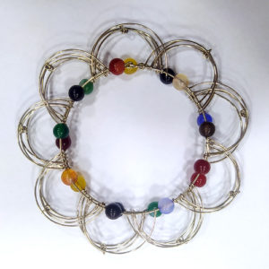 mandala 3d pedras arame alpaca